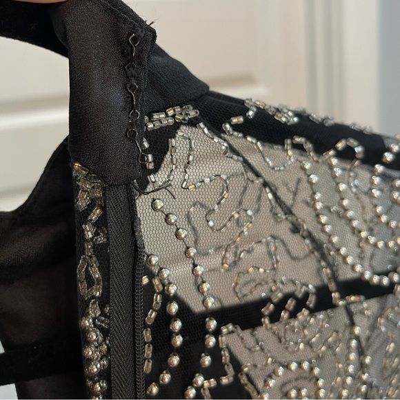 Vintage Showstopper Gown Illusion Beaded Back and Sleeves - Picture 11 of 16